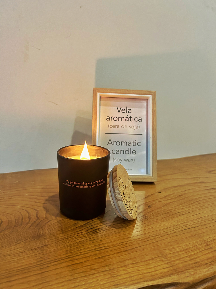 Vela Aromática Artesanal Personalizada Frase e Fotografia 4