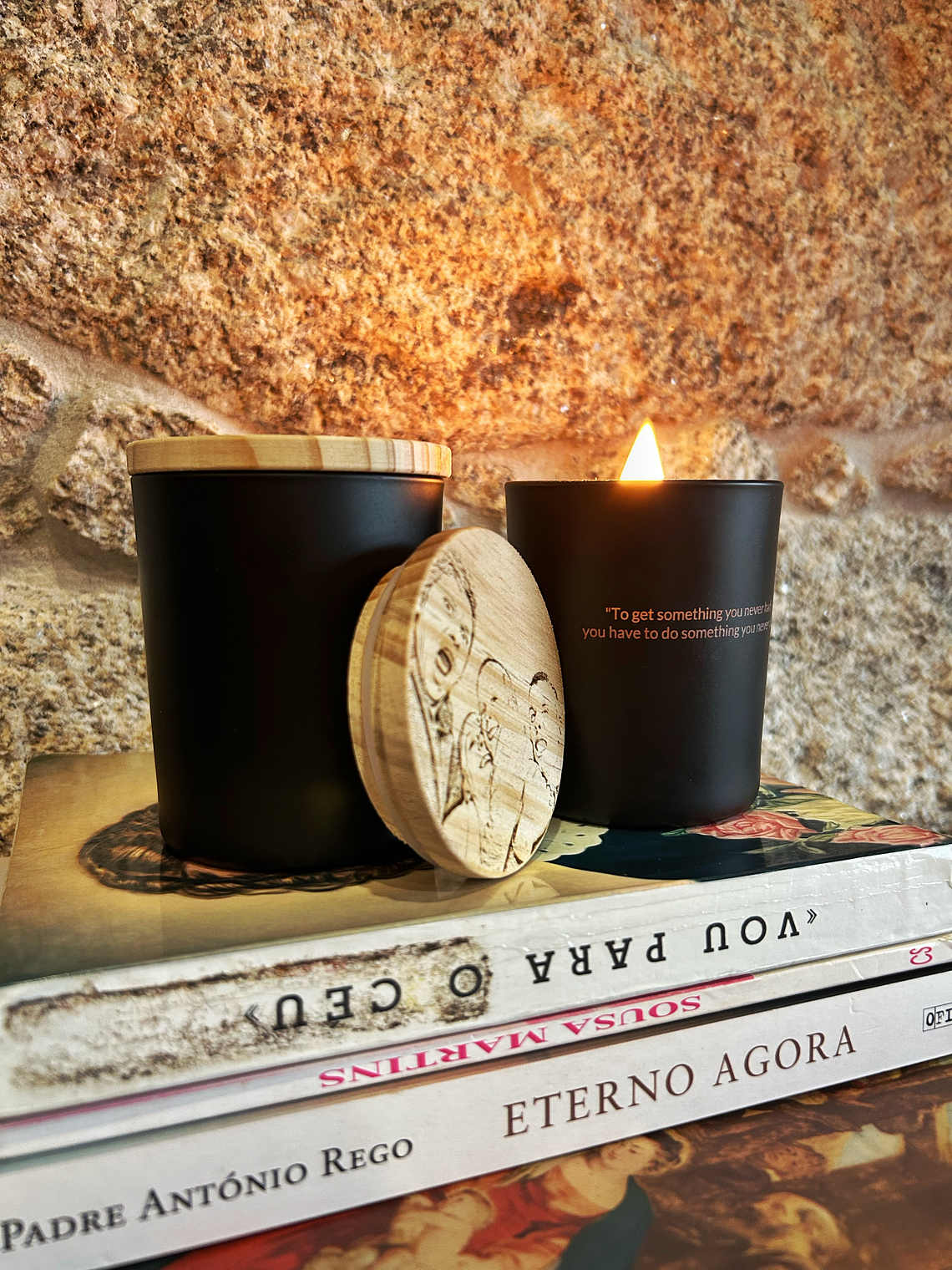 Vela Aromática Artesanal Personalizada Frase e Fotografia 6