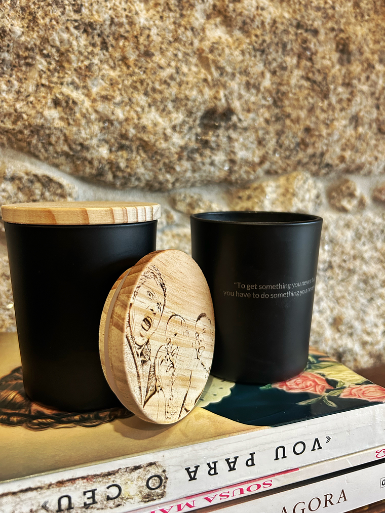 Vela Aromática Artesanal Personalizada Frase e Fotografia 9