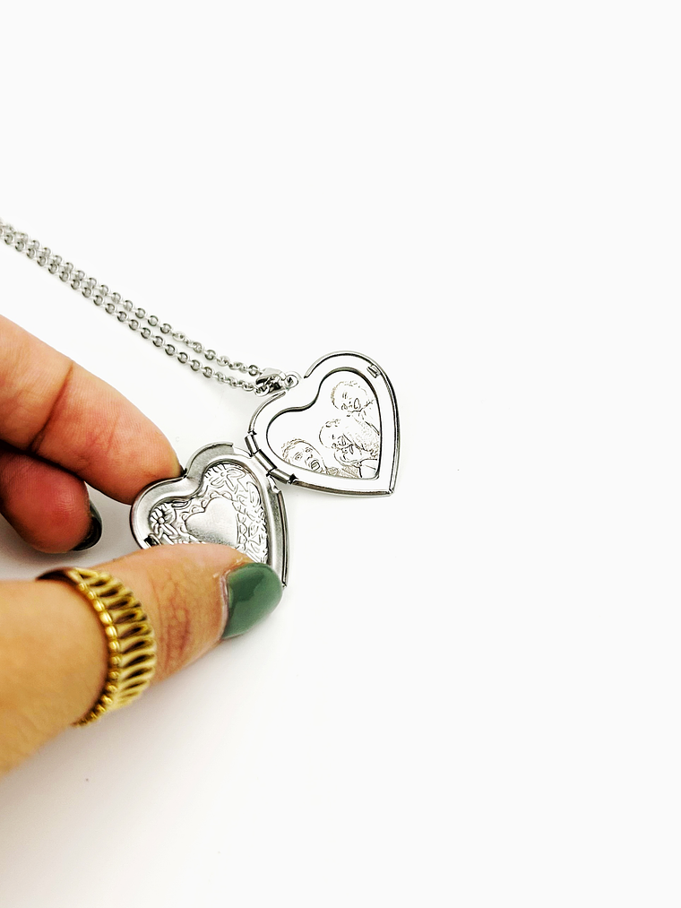 Colar Relicário Trabalhado c/ Fotografia 5