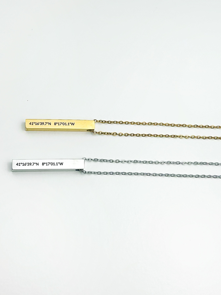 Colar com Coordenadas Personalizado 2