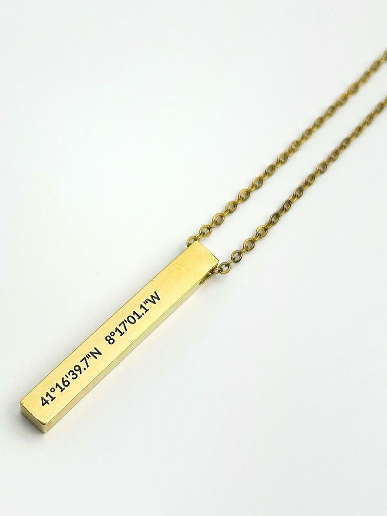 Colar com Coordenadas Personalizado 4