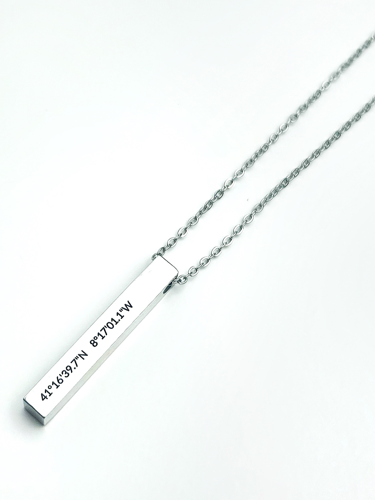 Colar com Coordenadas Personalizado 5