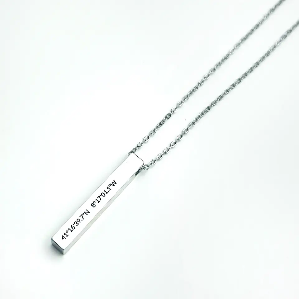 Colar com Coordenadas Personalizado 5