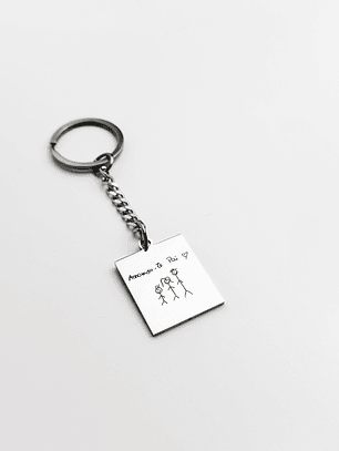 Porta Chaves Quadrado Manuscrito