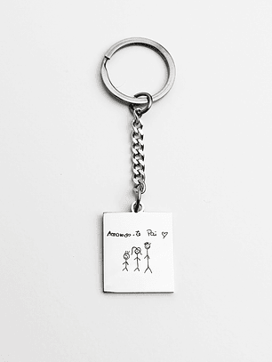 Porta Chaves Quadrado Manuscrito