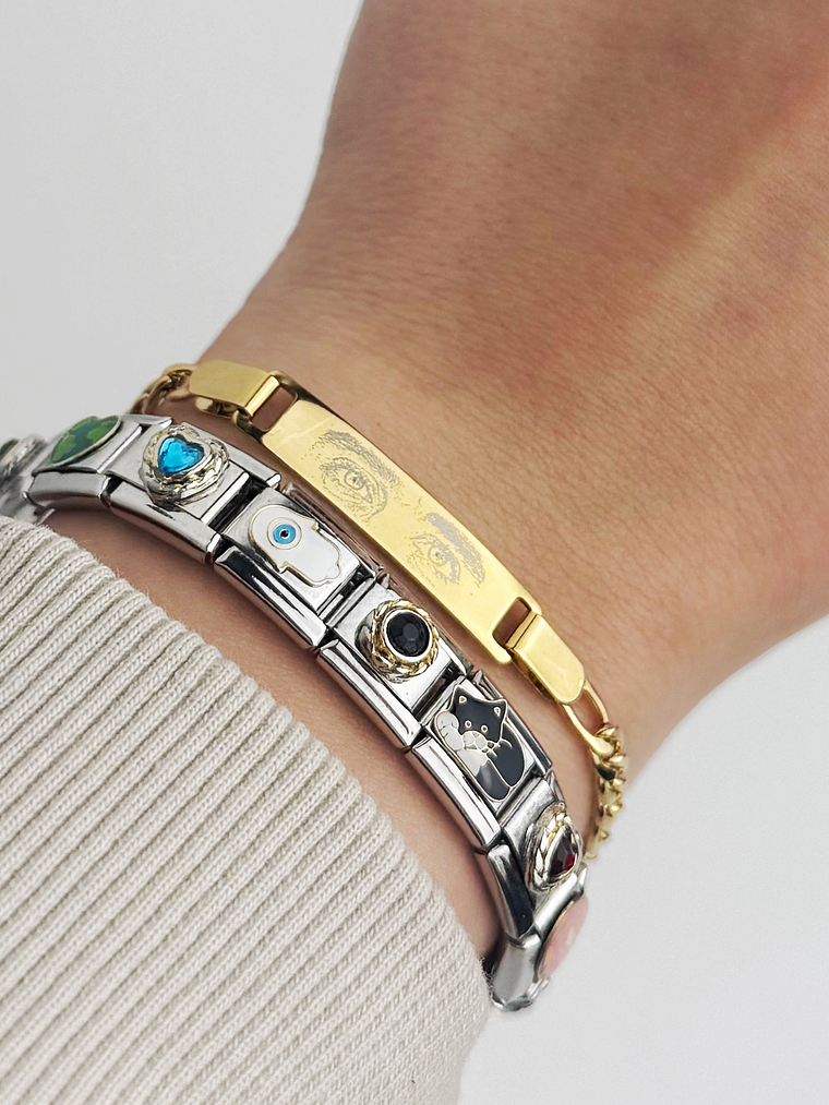 Pulseira Dourada Olhar Personalizada 4