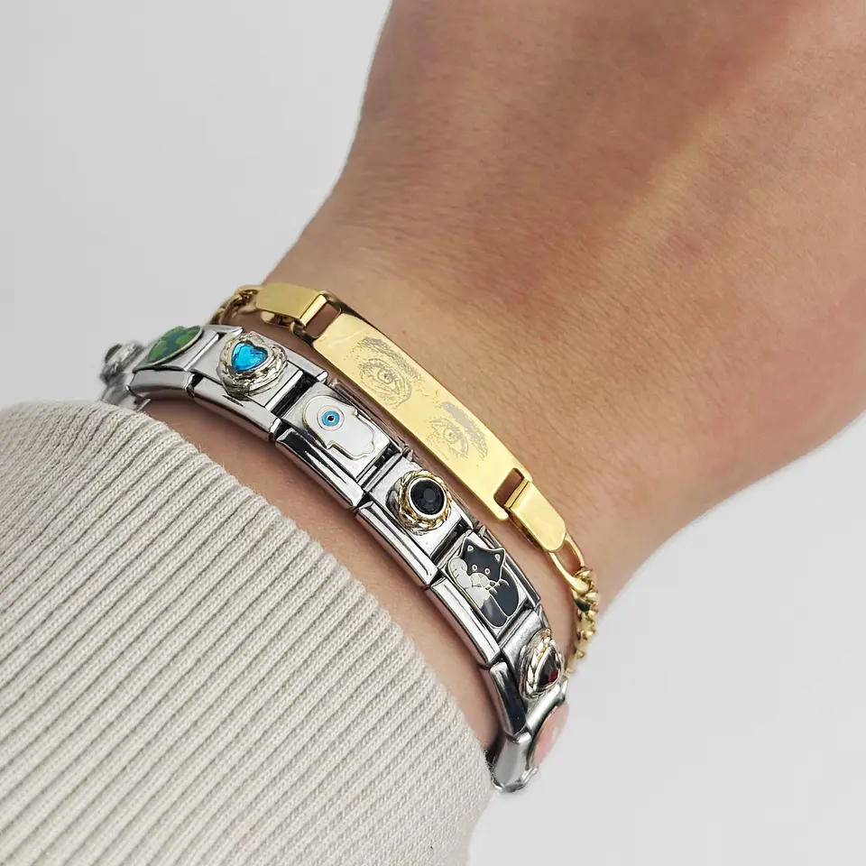 Pulseira Dourada Olhar Personalizada 4