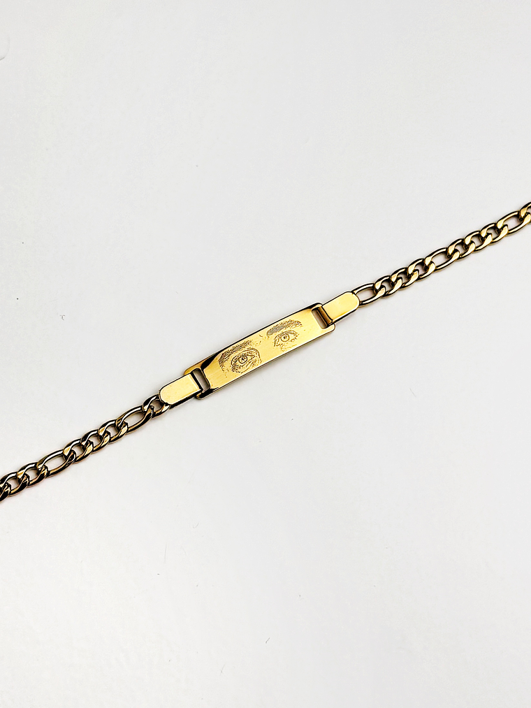 Pulseira Dourada Olhar Personalizada 1