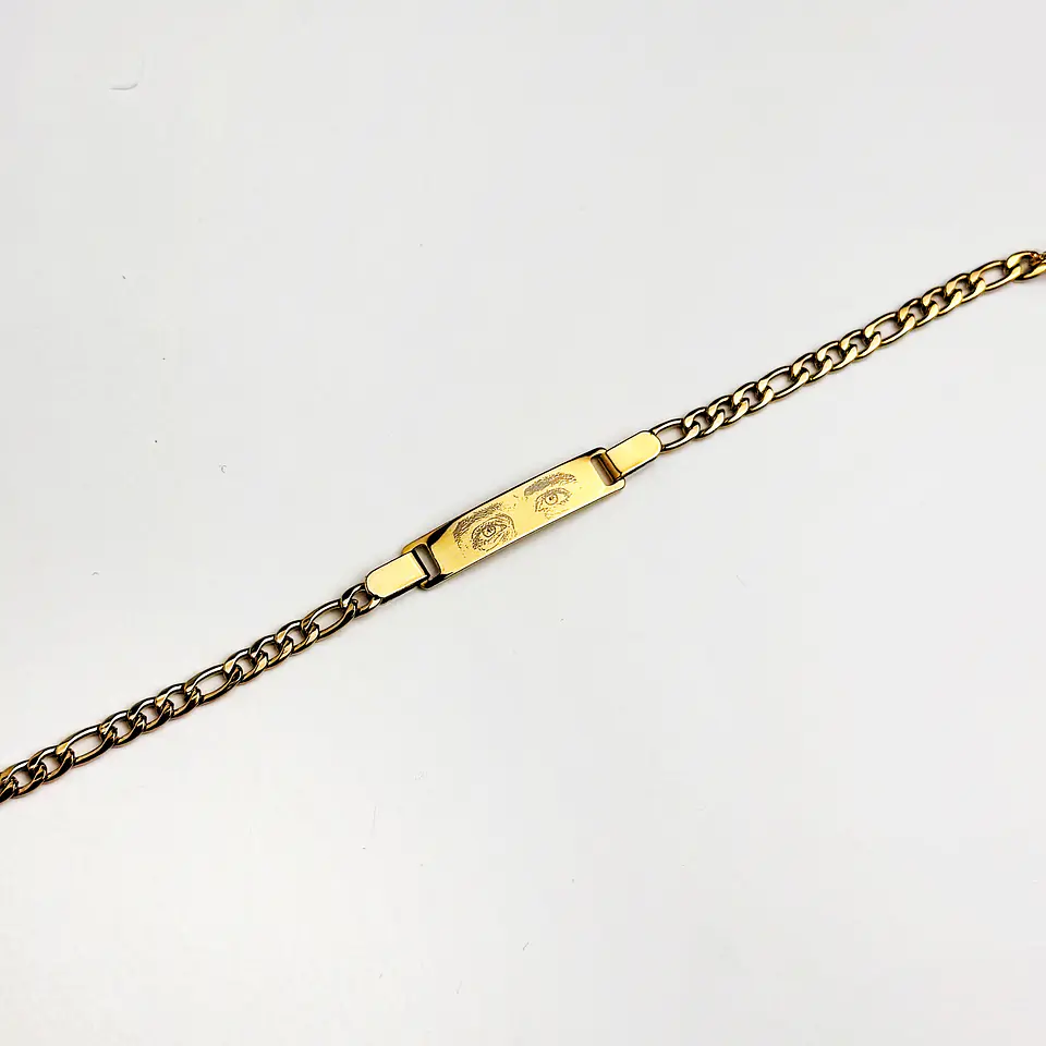 Pulseira Dourada Olhar Personalizada 1