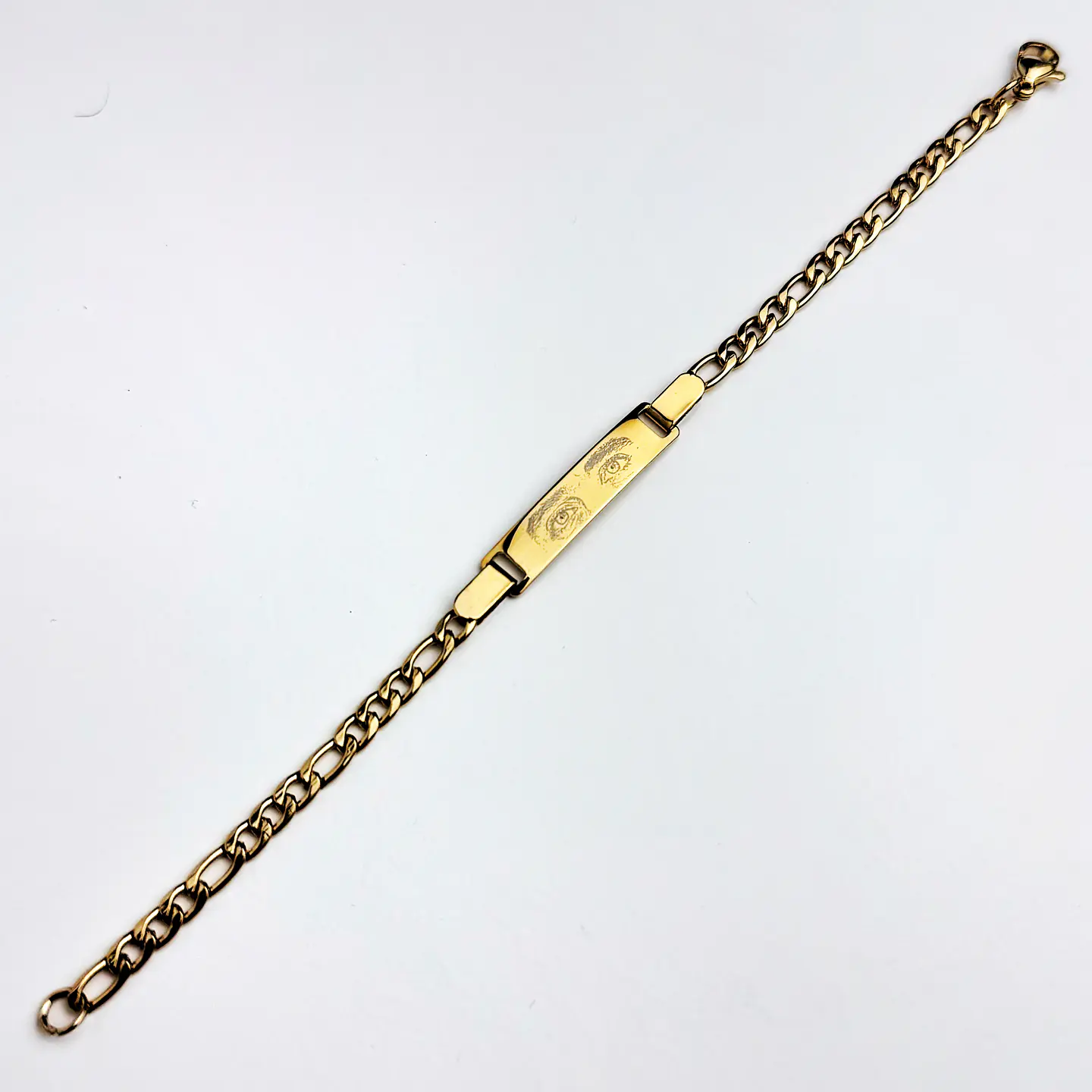 Pulseira Dourada Olhar Personalizada 3