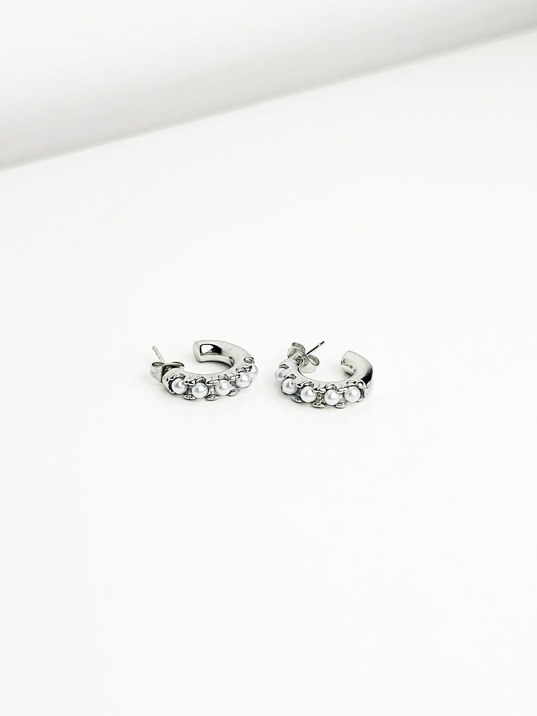 Argolas Clássicas com Pérolas 7