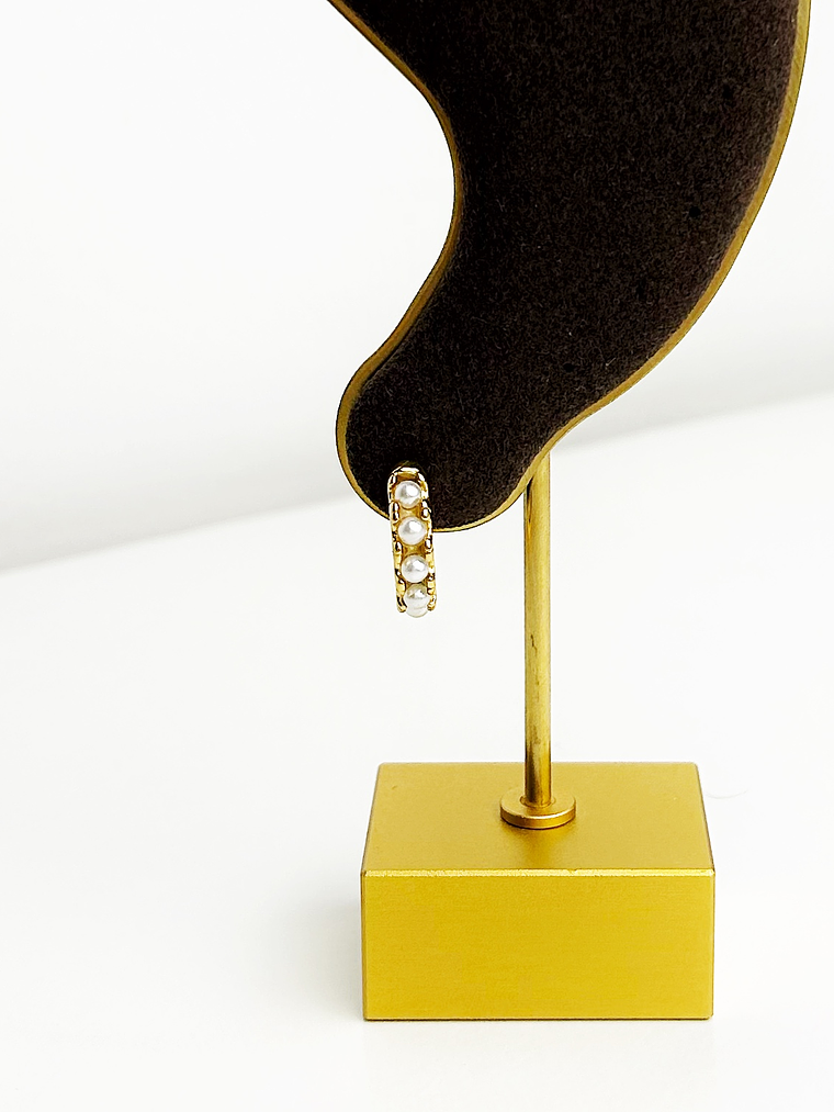 Argolas Clássicas com Pérolas 10