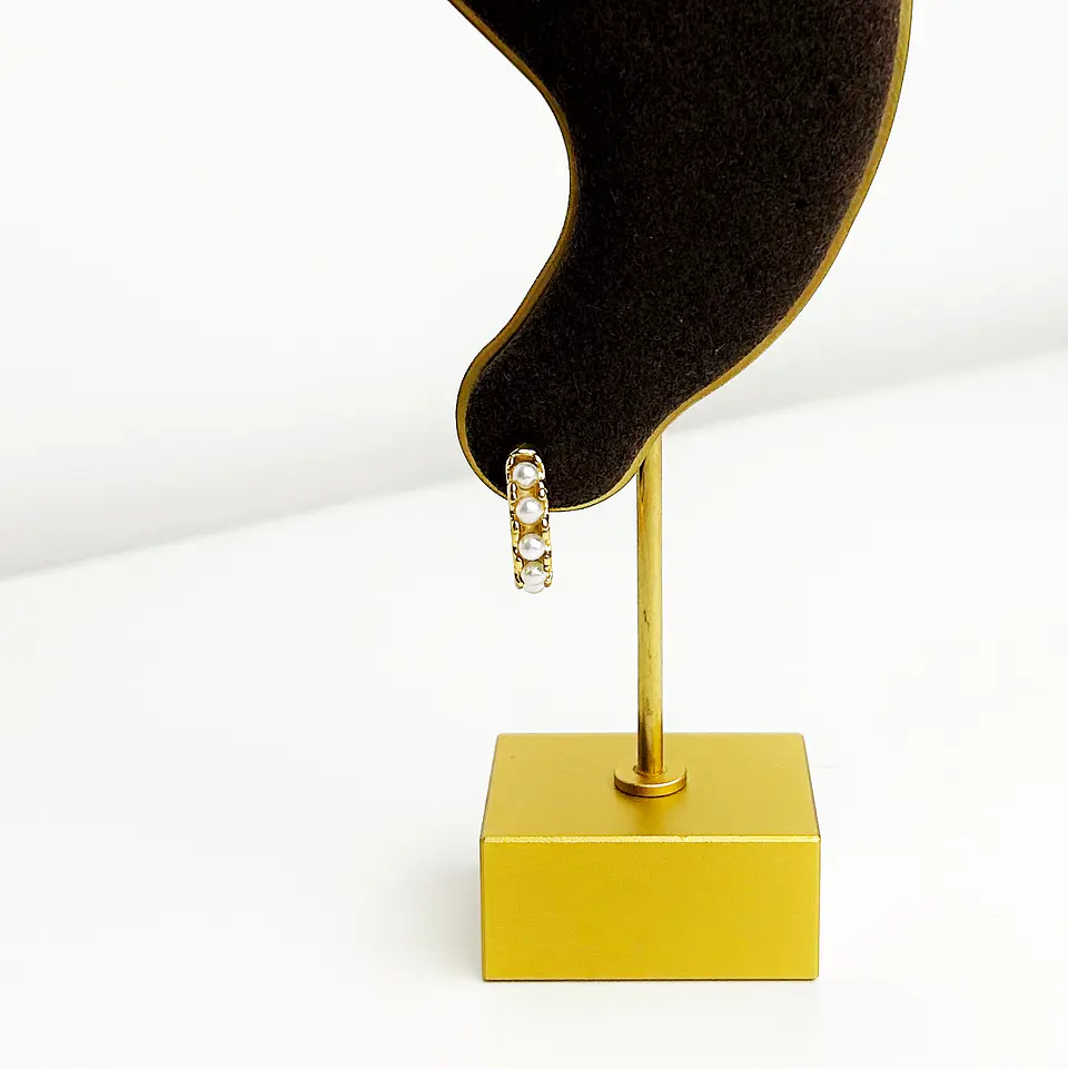 Argolas Clássicas com Pérolas 10