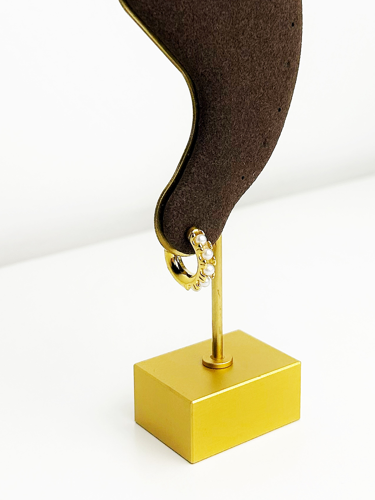 Argolas Clássicas com Pérolas 11