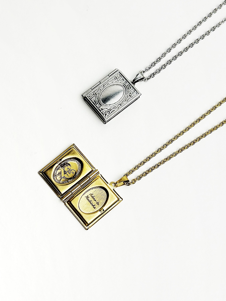 Colar Relicário Livro c/ Fotografia 1