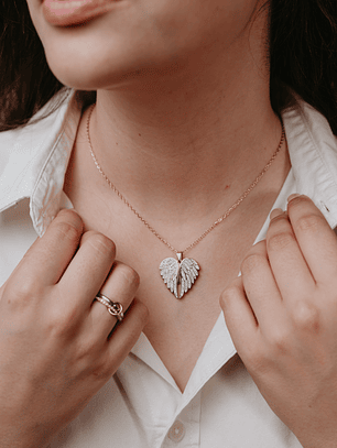 Colar Personalizado Asas c/ Brilhantes