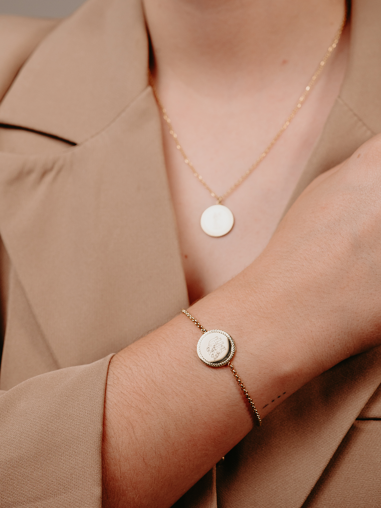 Pulseira Personalizada Redonda Trabalhada c/ Fotografia 2