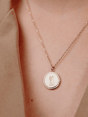 Colar Personalizado Redondo Trabalhado c/ Fotografia  