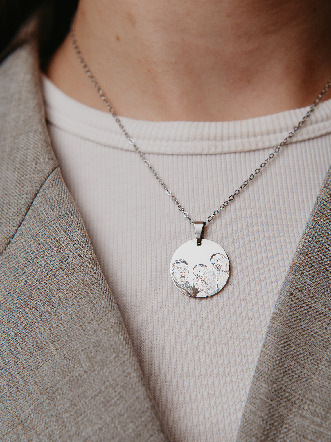Colar Personalizado Redondo Fotografia 20mm 2