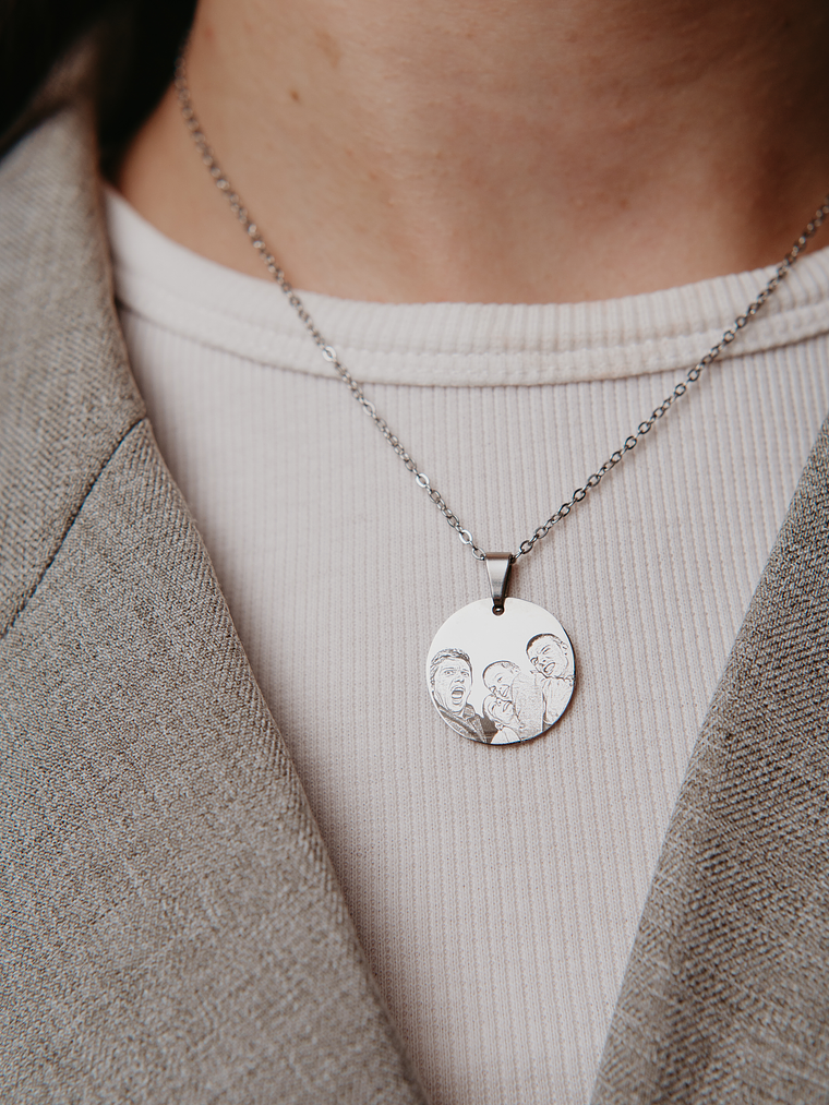 Colar Personalizado Redondo Fotografia 20mm 2