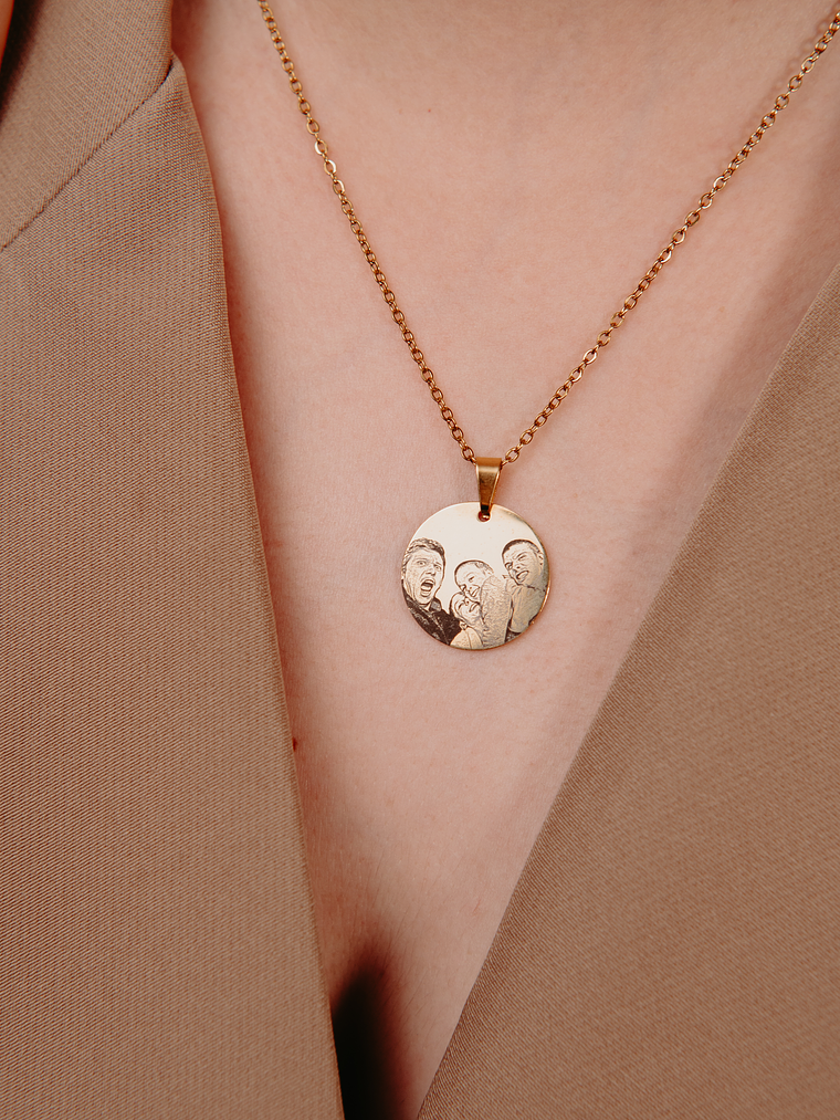 Colar Personalizado Redondo Fotografia 20mm 3