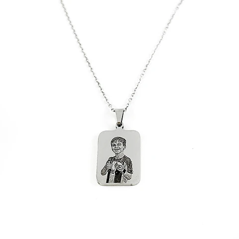 Colar Personalizado Retângular Fotografia 