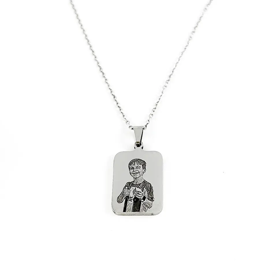Colar Personalizado Retângular Fotografia  2