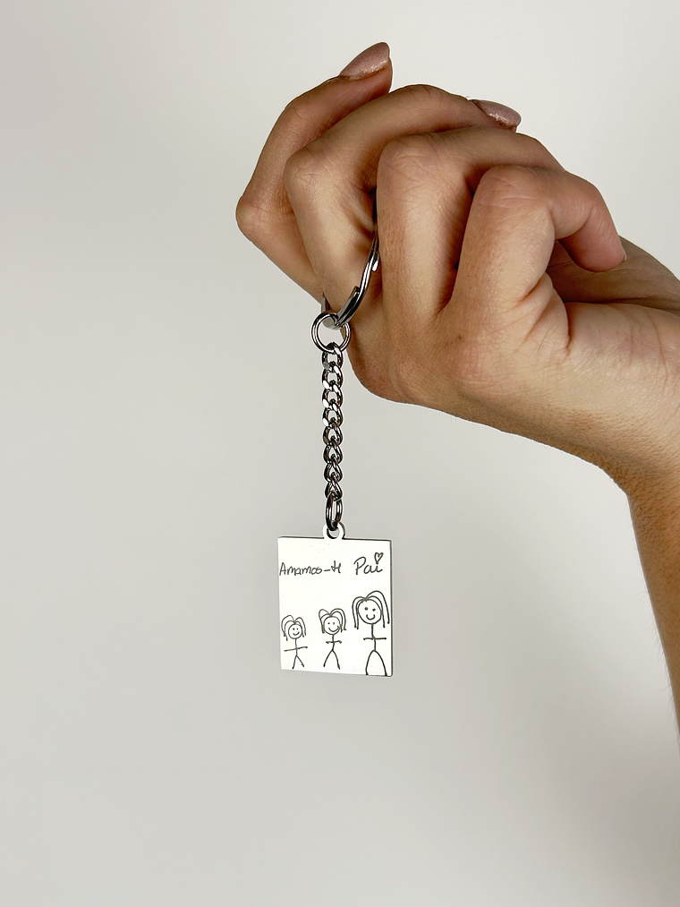 Porta Chaves Quadrado Manuscrito 4