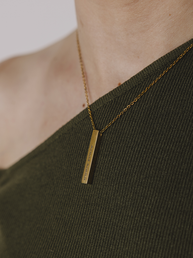 Colar com Coordenadas Personalizado 1