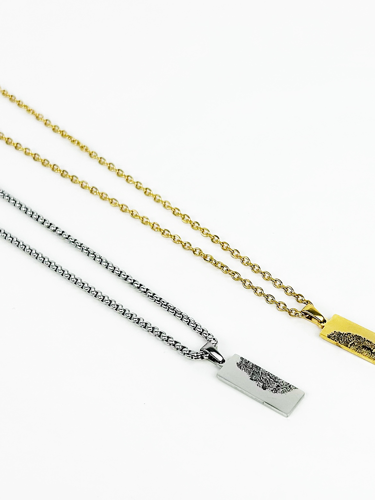 Conjunto Colar Impressão Digital 6