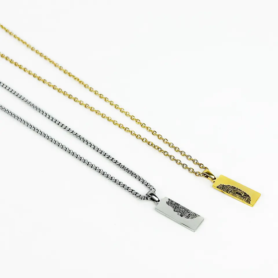 Conjunto Colar Impressão Digital 6