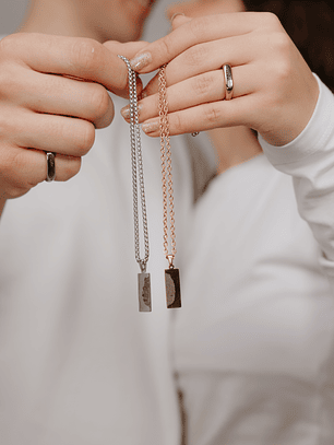 Conjunto Colar Impressão Digital