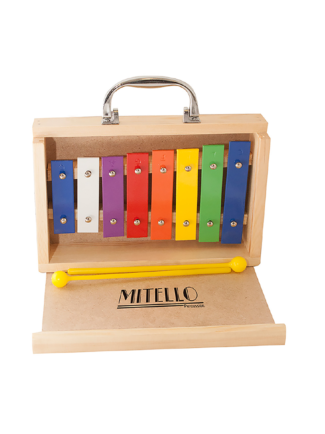 Metalofono Maleta Madera 8 Tonos Mitello 1