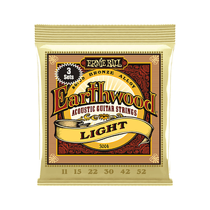 Cuerdas para Guitarra Acústica pack 3 unidades P03004 Earthwood 80/20 Ernie Ball