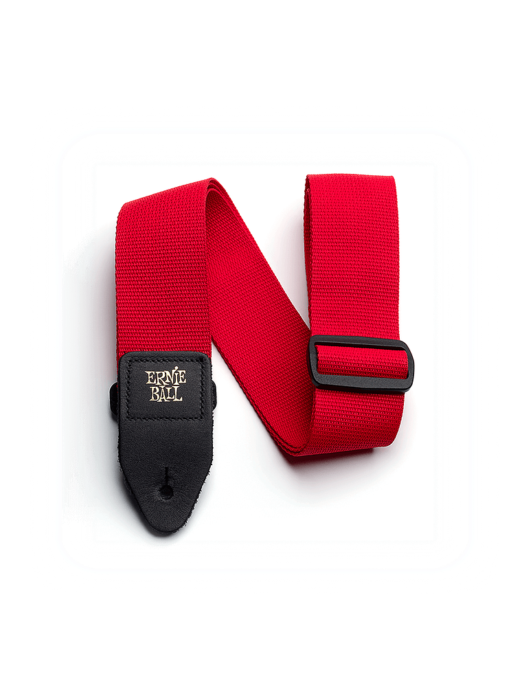 P04040 Correa Guitarra/Bajo Polypro Roja ERNIE BALL 1