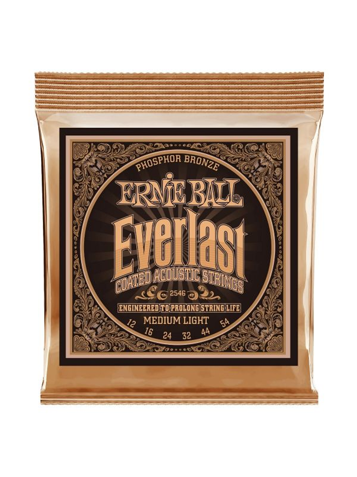 P02546 Cuerdas Everlast Fosforo/Bronce Medium Light 12-54 ERNIE BALL, 1