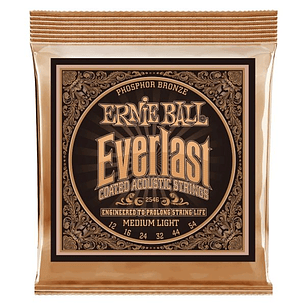 P02546 Cuerdas Everlast Fosforo/Bronce Medium Light 12-54 ERNIE BALL,
