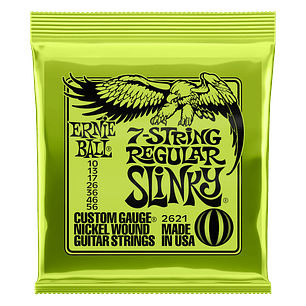 P02621 Set 7 Cuerdas Regular Slinky G. Eléctrica 10-56 Ernie Ball