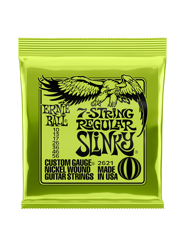 P02621 Set 7 Cuerdas Regular Slinky G. Eléctrica 10-56 Ernie Ball 1