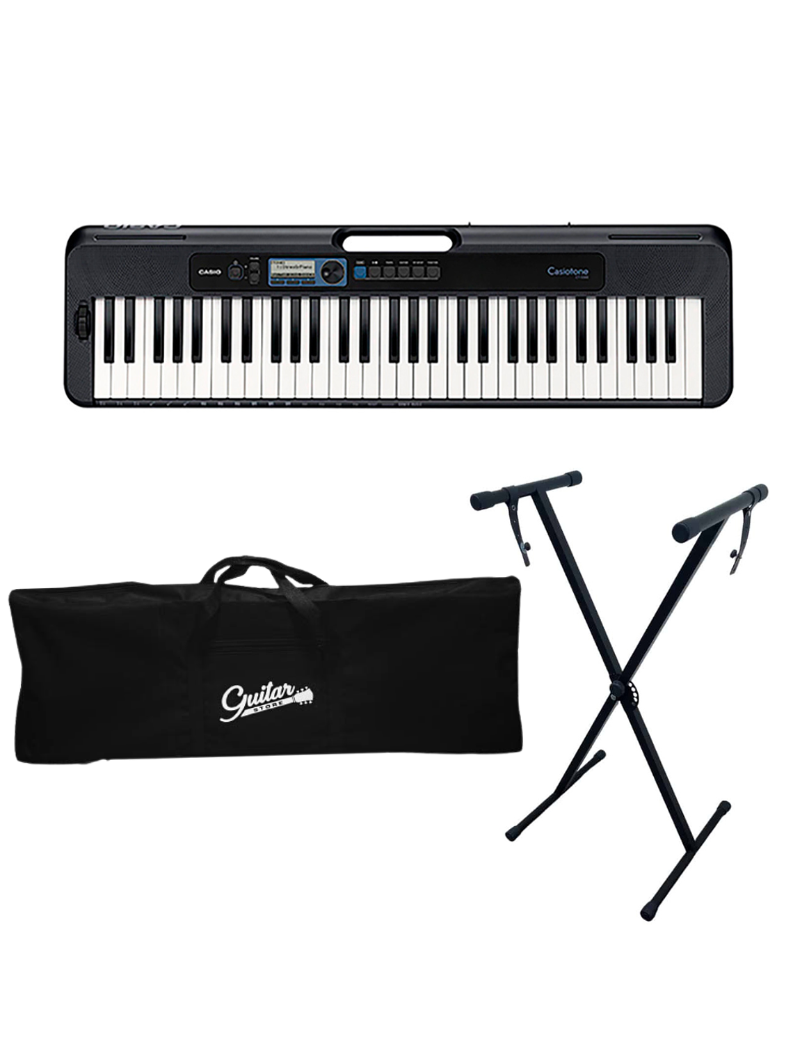 Pack teclado Casio CT-S300 + Atril + funda y Transformador Original 1