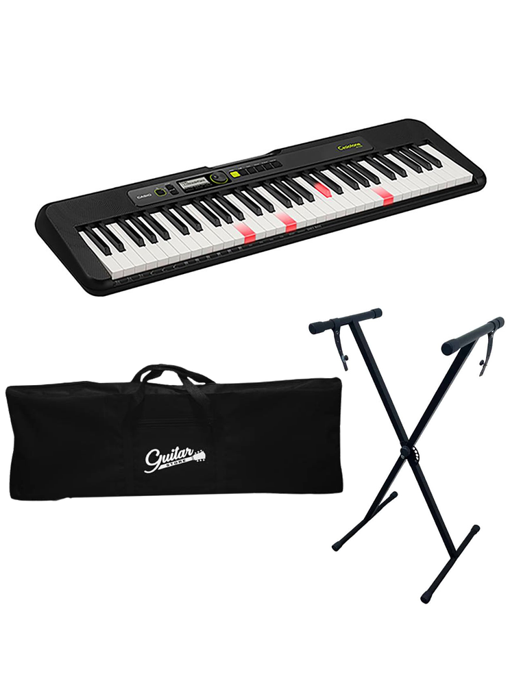 Pack teclado Casio LK-S250BK + Atril + funda y Transformador Original 1