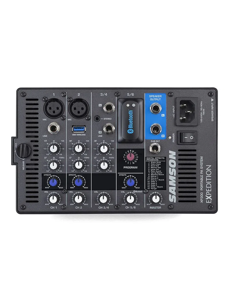 Sistema de audio portátil Samson EXPEDITION XP300B 4