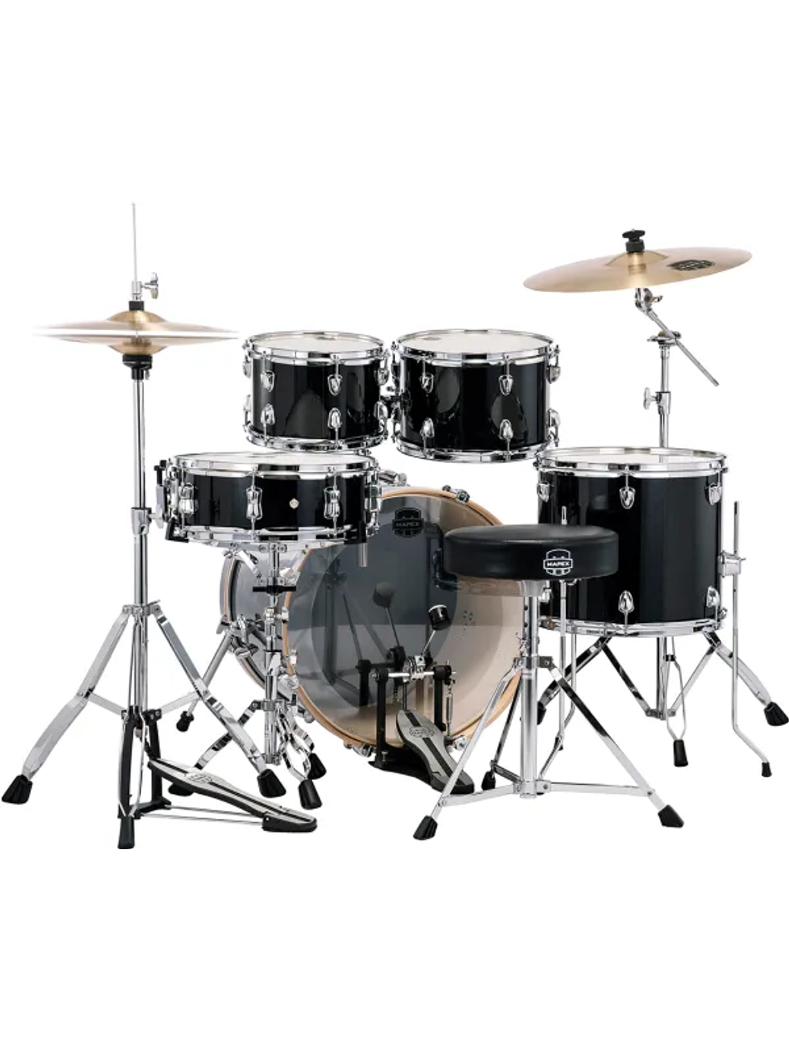 Ve5044FTCVH Batería Venus 4Pcs Hw C/Platos Black Galaxy Sparkle, Mapex  2