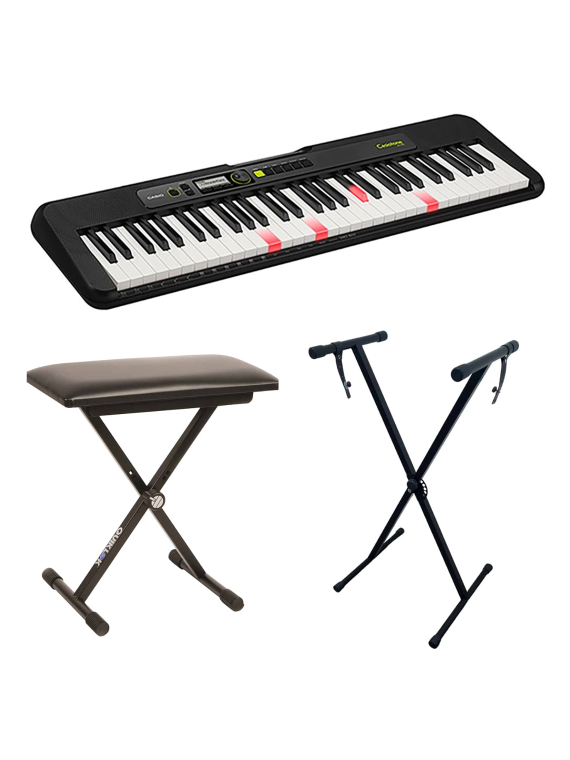 Pack Teclado Casio LK-S250 + Atril + Sillin. 1