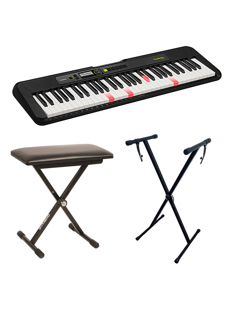 Pack Teclado Casio LK-S250 + Atril + Sillin. 1