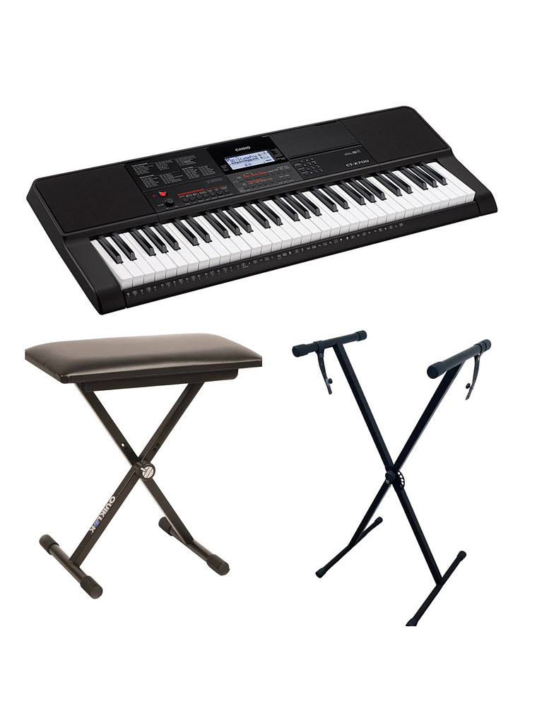 Pack Teclado Casio CT-X700 + Atril + Sillin 1