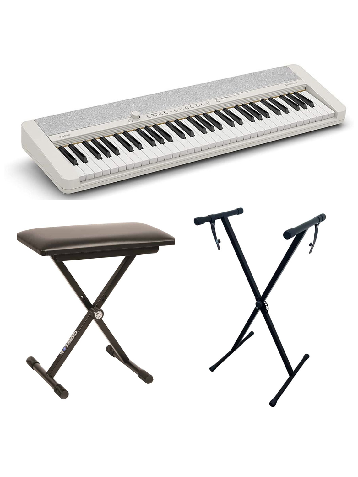 Pack Teclado Casio CT-S1 Blanco Atril + Sillin 1