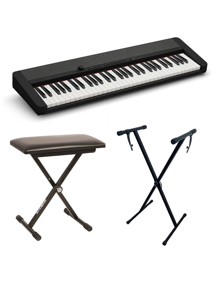 Pack Teclado Casio CT-S1 Negro + Atril + Sillin 1