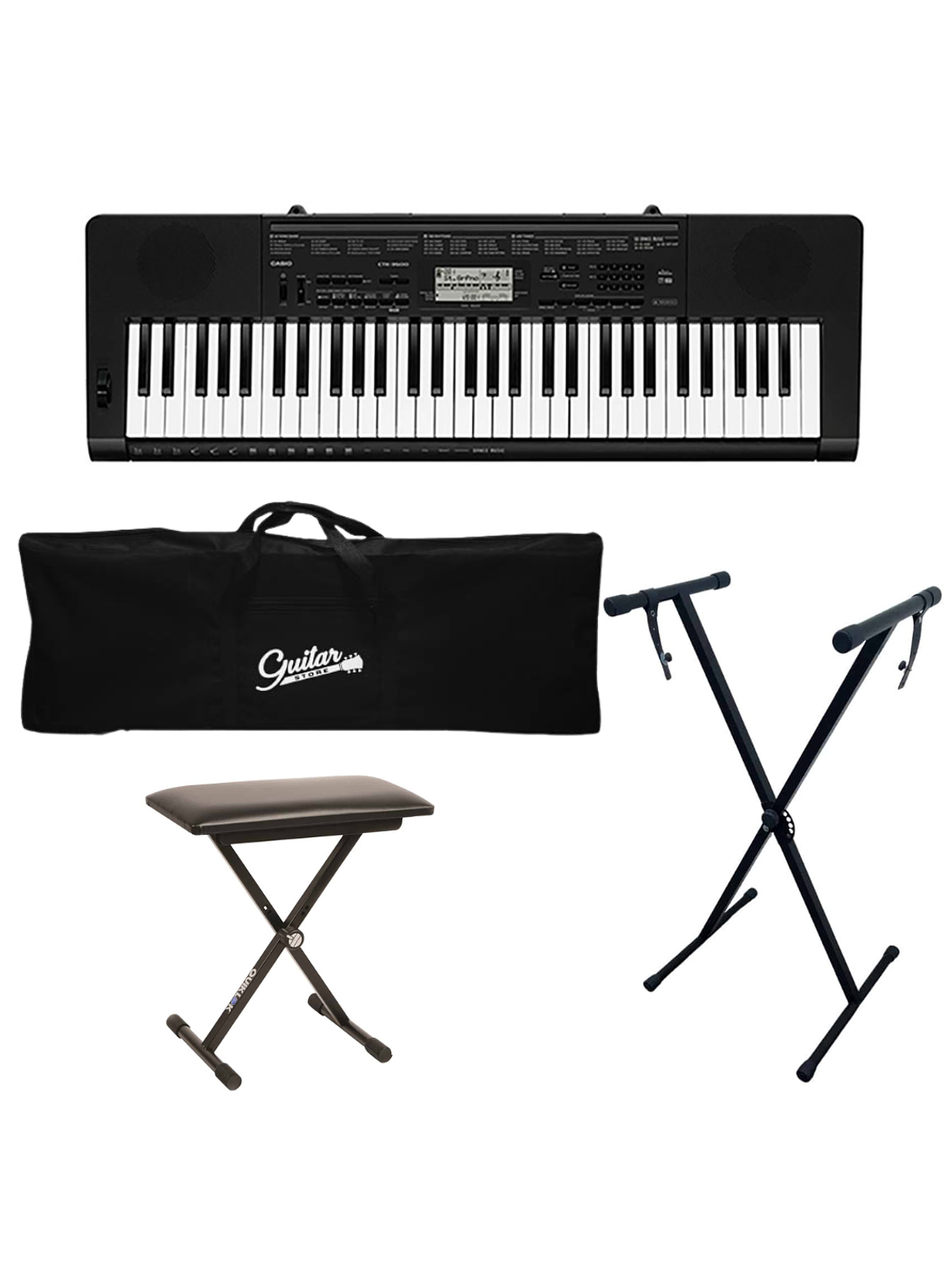 Full Pack Teclado Casio CTK3500 + Atril + Sillin + Funda 1